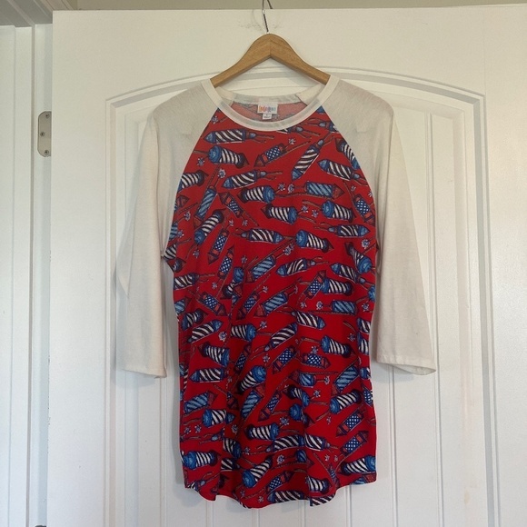 LuLaRoe Tops - LuLaRoe Randy Style Firecracker Top Large